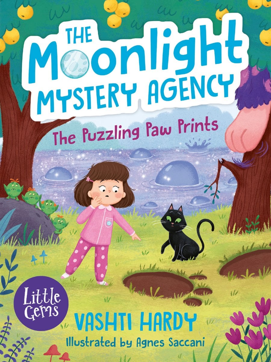 Front cover of The Puzzling Paw Prints by Vashti Hardy, illustrated by Agnes Saccani
