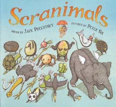 Assorted animals combined with other animals all running in the same direction.