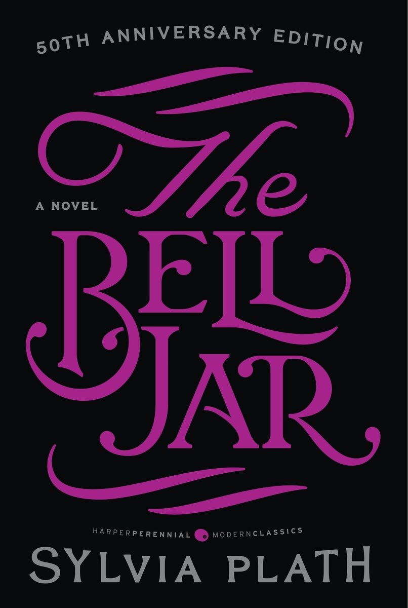 The title makes up the foreground written in formal pink letters set against a stark black background. The author's name is in light gray lettering at the bottom.
