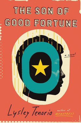 The Son of Good Fortune, a coming-of-age story by Lysley Tenorio, depicts the shadowed profile of a man in a cartoonish style with accents of orange, blue, and yellow.