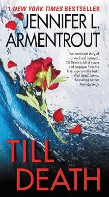 Till Death by Jennifer L. Armentrout book cover featuring a red flower underneath the surface of the ocean.