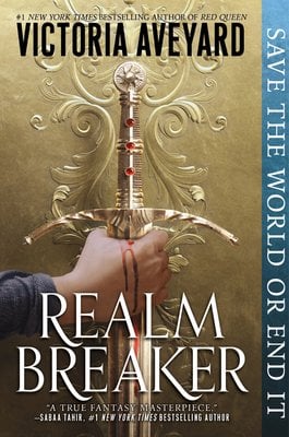 A gold background with intricated carving. There is a male hand holding a gold sword by the blade, blood running down the sword and his hand. the title is at the bottom.