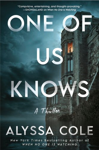 One of Us by Alyssa Cole, Book cover of an old castle on a gloomy cliff side beside a body of water.