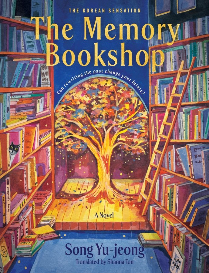 Cover of The Memory Bookshop, a short book for a reading slump.