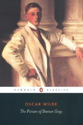 Another book from Penguin Classics features a glamorous man in a white suit, resting his arm on a marble column. His face bears a red mark that covers part of his skin.