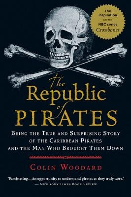 A black background with a crossbones and skull on the top half.