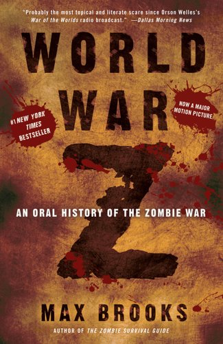 There's a brown cover with red splotches and smears resembling blood. Part of the title is big across the cover with the same splotches all over it. The rest of the title is in smaller white lettering going through part of the first half of the title.