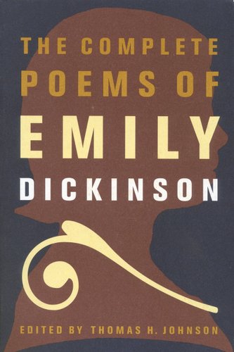 The Complete Poems of Emily Dickinson by Emily Dickinson book cover. A silhouette of Emily Dickinson.