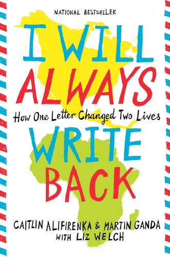 A map of north america in yellow and africa in green underneath blue and red writing of the title. The margins of the cover are blue, white, and red stripes in the style of postage.