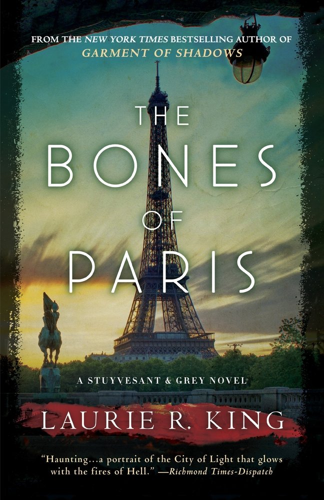 The Eiffel Tower is framed and set as the backdrop against a dusking sky. The title is in white letters across the middle. The author's name is in white letters against a red background.