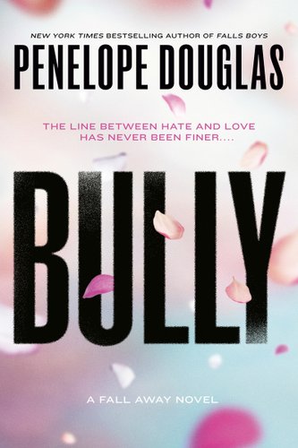 Bully by Penelope Douglas, bully romance book cover depicting pastel flower petals falling on a blurry pastel background.