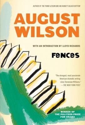 "Fences" play cover, with a yellow fence on green grass.