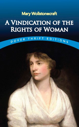 Mary Wollstonecraft on the cover of her novel A Vindication of the Rights of Women.