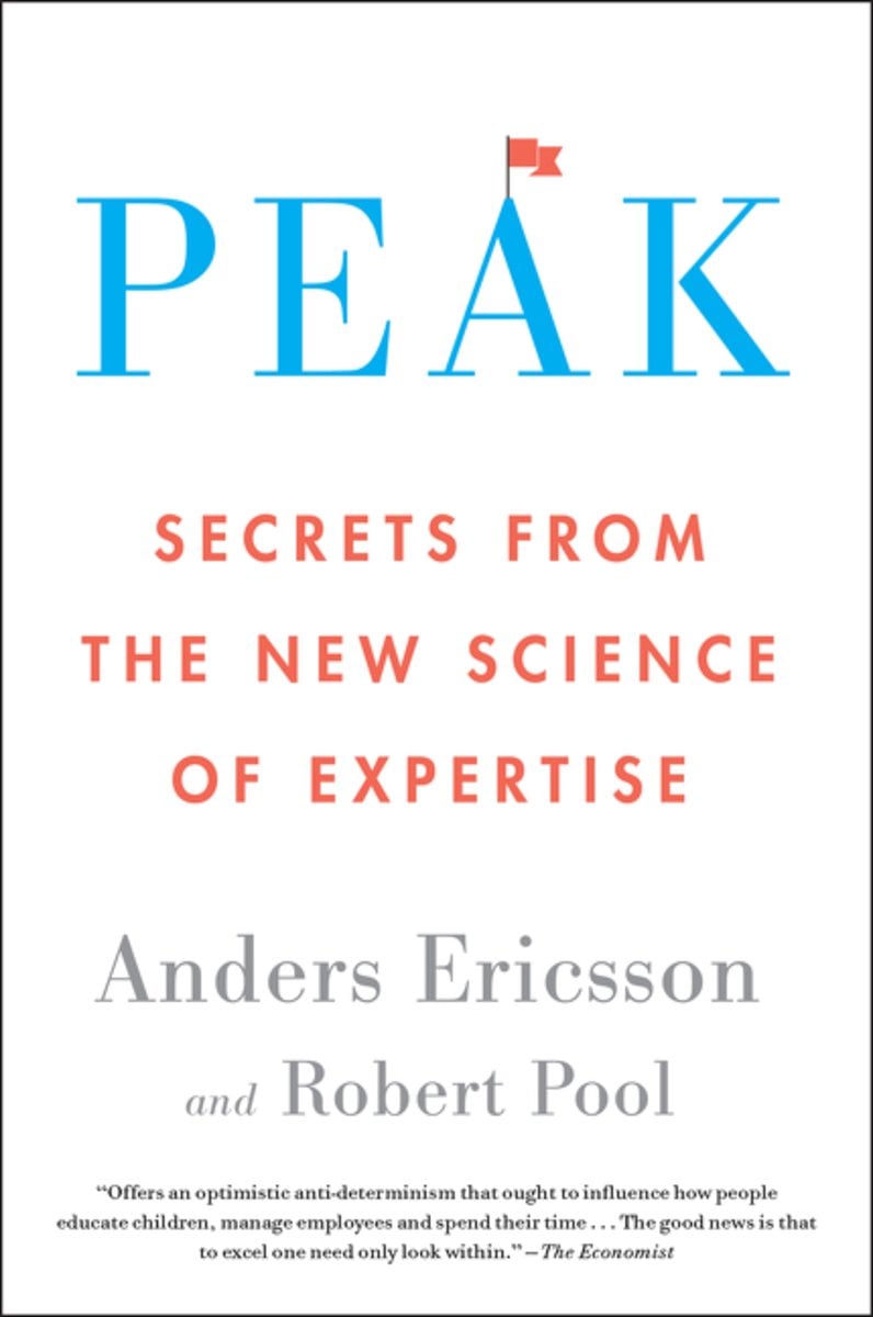 Book cover of Peak by Anders Ericsson and Robert Pool.