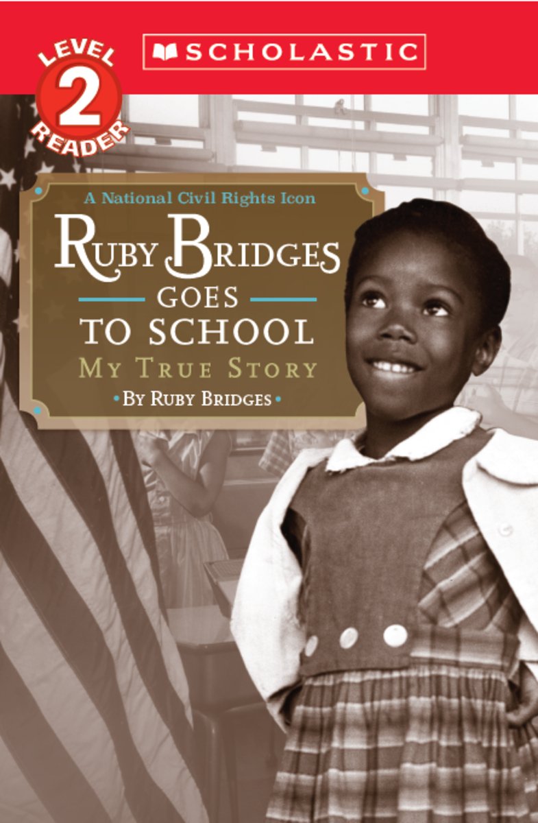 Cover of Ruby Bridges Goes to School, featuring six-year-old Ruby Bridges in school uniform
