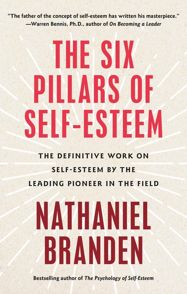 Book cover of The Six Pillars of Self-Esteem by Nathaniel Branden.