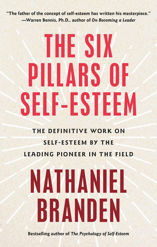 Book cover of The Six Pillars of Self-Esteem by Nathaniel Branden. 