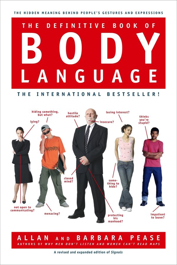 Book cover of The Definitive Book of Body Language by Allan and Barbara Pease.