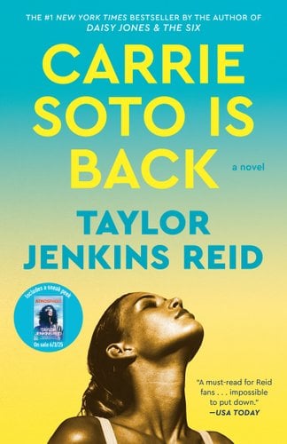 Book cover displays author's name and title, with singular female shown looking up with head tilted backward. Only her shoulders and above are displayed.