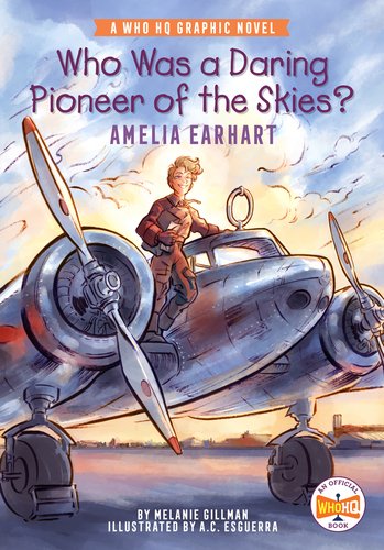 Illustrated cover Earhart on a plane.
