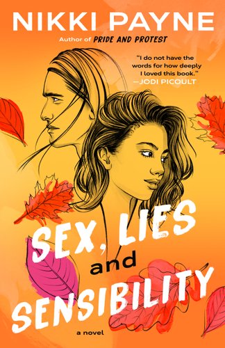 Sex, Lies and Sensibility by Nikki Payne. Orange cover with man and woman surrounded by fall leaves.