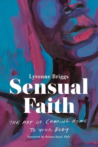 A charcoal drawing of a woman's face and neck in blue and dark pink. The title is in white letters across the lower third of the book. The author's name is above the title in small, white letters.
