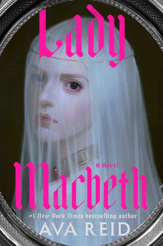 A woman is wearing a see-through white veil. She wears a gold choker necklace. Her face is framed in a silver border.