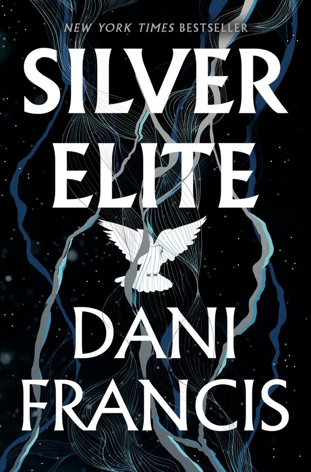 the cover depicts a white bird with its wings outstretched in the center with silver wisps surrounding it