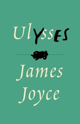 Ulysses by James Joyce book cover. It features a green background, where the title is displayed with the letters "Y," "E," and "S" in black. Below the title is the author's name.