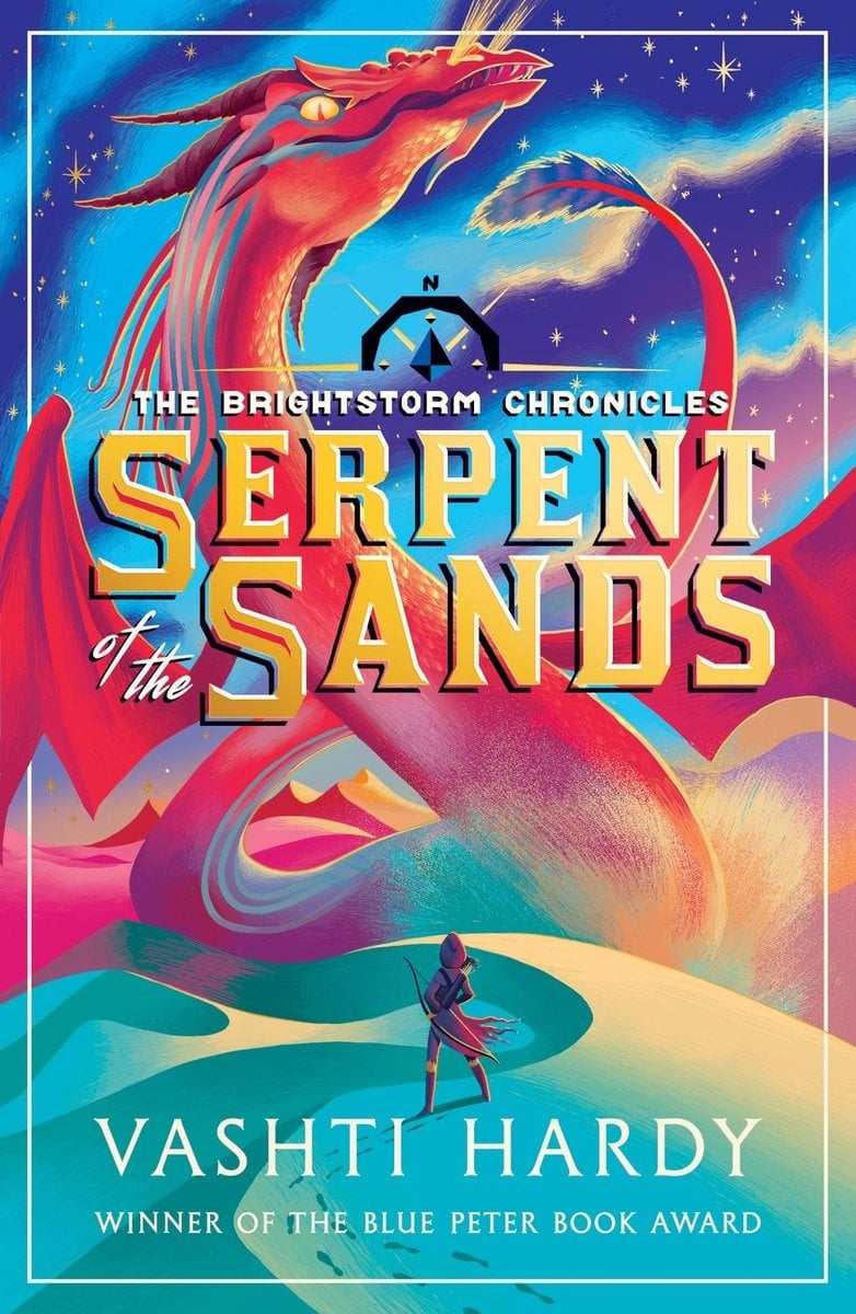 Front cover of Serpent of the Sands by Vashti Hardy, illustrated by George Ermos