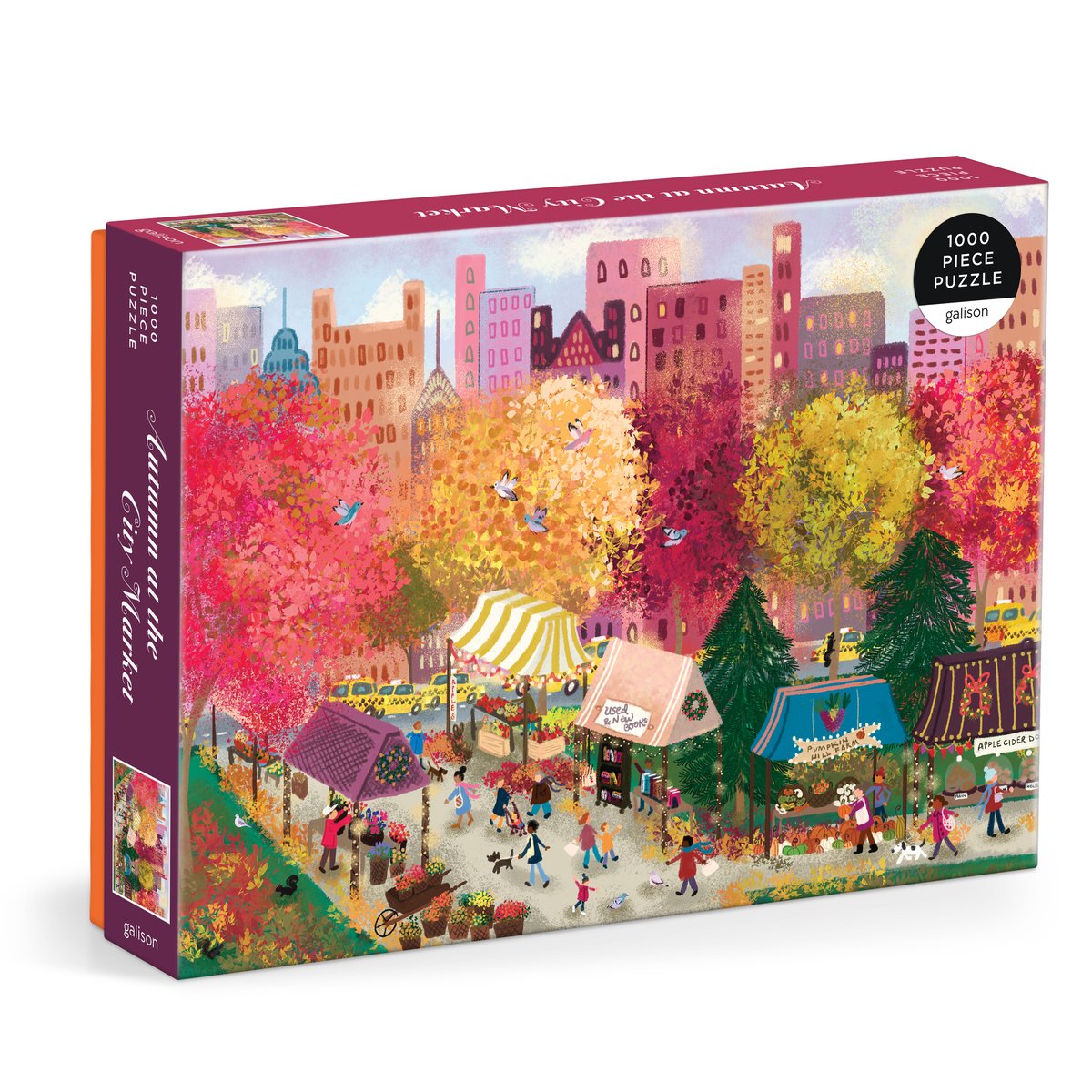 Joy Laforme Autumn at the City Market 1000 Piece Puzzle a book by 