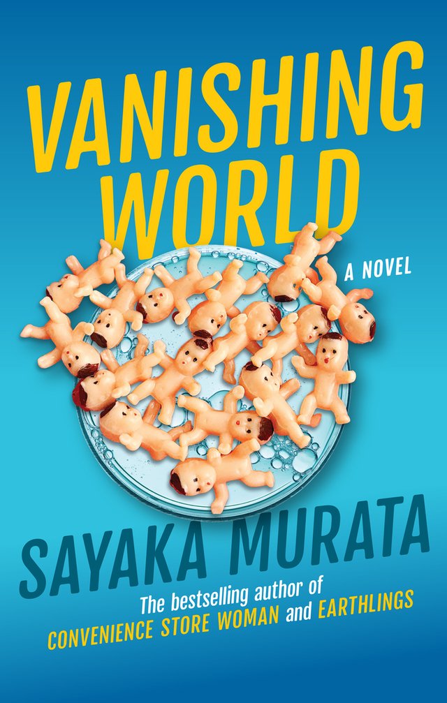 A picture of tiny plastic figurine babies merged together in the shape of a heart on top of a petri dish against a blue background