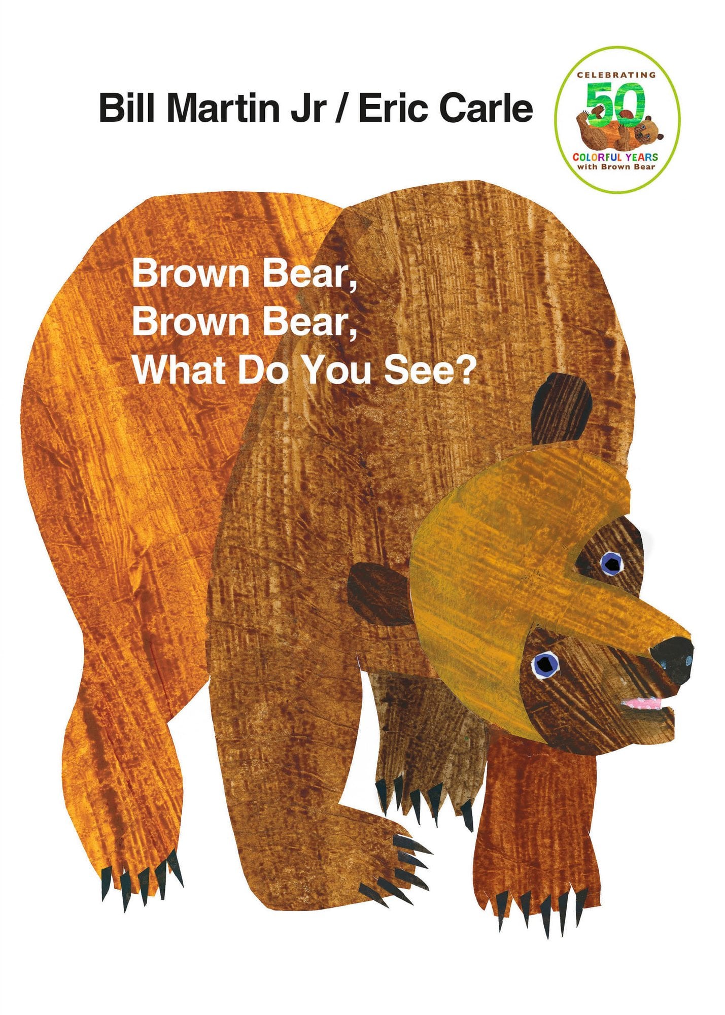Cover of Brown Bear, Brown Bear, What Do You See? featuring illustrated brown bear