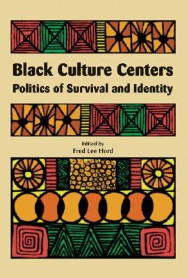 Black Culture Centers by Fred Lee Hord book cover, with abstract shapes in Black History Month colors.