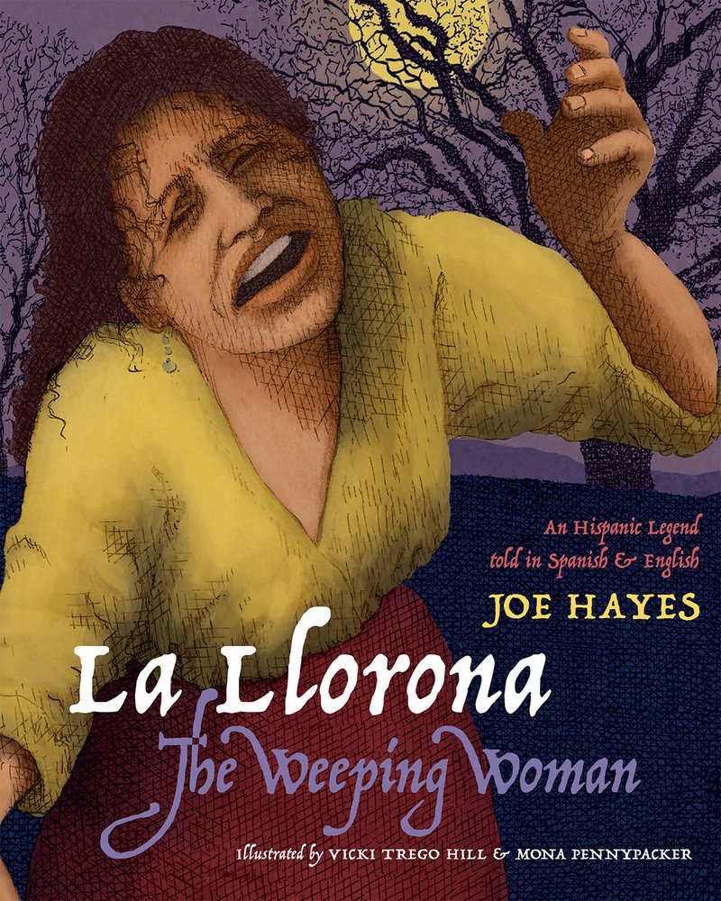 La Llorona: The Weeping Woman, a fiction cover with a girl weeping outside at night.