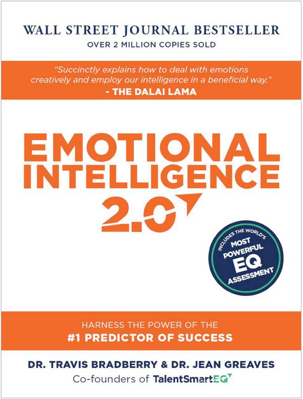 Book cover of Emotional Intelligence 2.0 by Dr. Travis Bradberry and Dr. Jean Greaves.