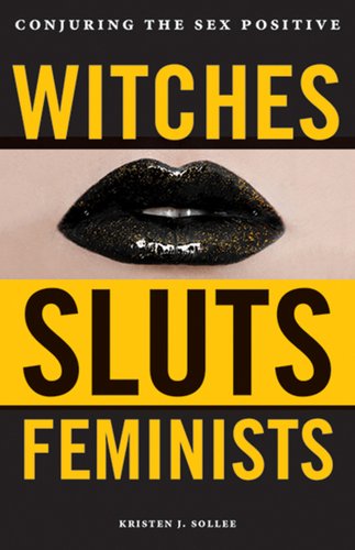 A pair of lips with black lipstick. The lips are slightly parted to show a bit of teeth. The text is black and yellow, against black and yellow backgrounds.