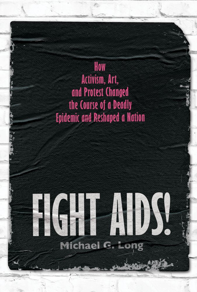 A subtitle in the shape of a pink triangle on a black background. The title is in white and the author's name is in gray.