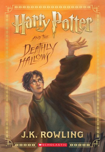 Harry Potter and the Deathly Hallows by JK Rowling book cover