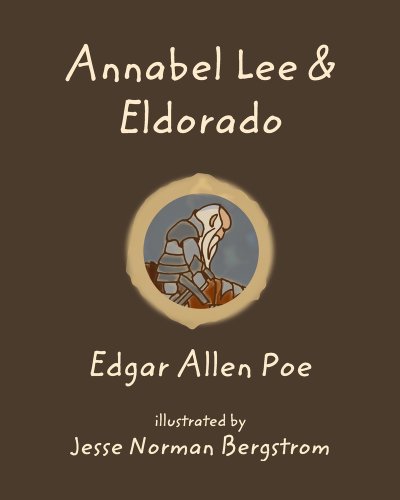 Annabel Lee by Edgar & Eldorado Allan Poe book cover with a knight looking down.