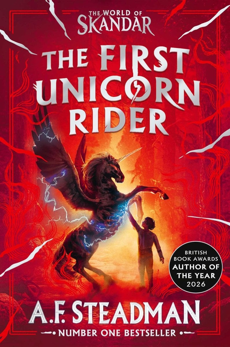 Front cover of World of Skandar: The First Unicorn Rider by A.F. Steadman, illustrated by Manuel Šumberac