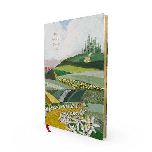The Wonderful Wizard of Oz by L. Frank Baum book cover featuring the yellow brick road and the Royal Palace of Oz.