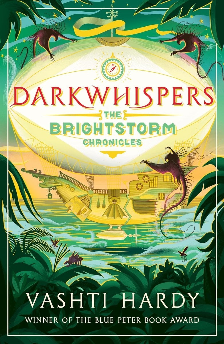 Front cover of Darkwhispers by Vashti Hardy, illustrated by George Ermos