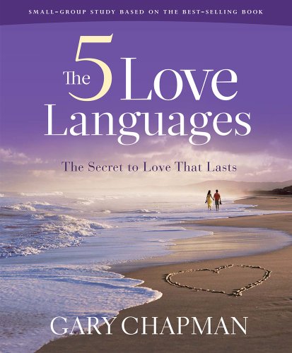 Book cover for The Five Love Lnagues by Gary Chapman showing a couple in the distance walking on the beach