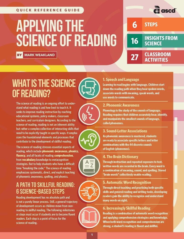 Applying the Science of Reading (Quick Reference Guide) a book by Mark ...