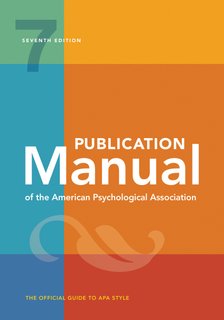 Publication Manual (Official) 7th Edition of the American Psychological Association bookcover