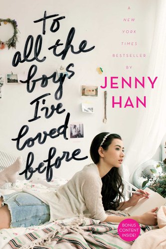 To All the Boys I've Loved Before book cover with a girl lying on her bed writing in a journal.