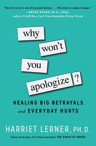 Why Won't You Apologize has a teal cover and the title is encompassed by white rectangles.