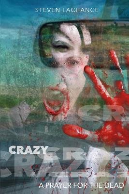 The cover has an array of dark green, blue, and red colors. They are dulled. There's a woman's face that looks distorted with her hand covered in red indicating blood. There is also blood around her mouth. The title is in grayish-white lettering at the bottom. The author's name is at the top in grayish-white lettering.