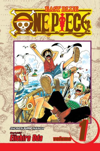 The cover for volume one of the One Piece manga.